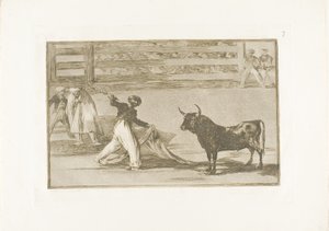 Origin of the Harpoons or Banderillas, plate seven from The Art of Bullfighting