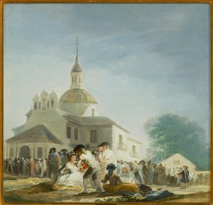 Pilgrims Before the Chapel of Saint Isidore by Francisco Jose de Goya y Lucientes