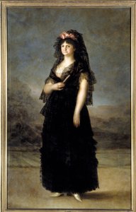Portrait of Queen Maria Luisa (1751-1819) wearing a Mantilla. Painting by Francisco de Goya (1746-1828) 19th century Sun. 2,08x1,27m - Madrid, Musee du Prado by Francisco de Goya