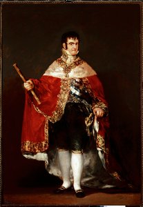Portrait of King Ferdinand VII in Royal Costume by Francisco de Goya