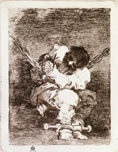 Prisoner chain sitting - Security is as barbaric as the crime by Francisco de Goya