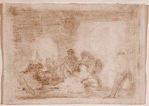 The Disasters of War: A man witness of the raping of his wife by Francisco de Goya