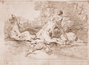 The Disasters of War: They Take Advantage of It (preparatory drawing)