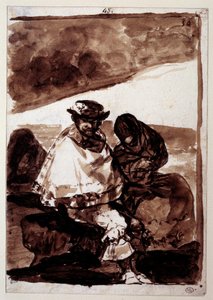 The date. Drawing by Francisco De Goya