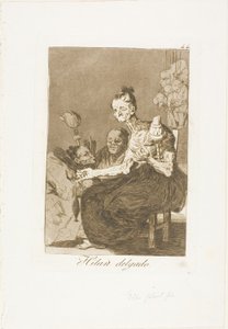 They Spin Finely (plate 44 from Los Caprichos) by Francisco Jose de Goya y Lucientes