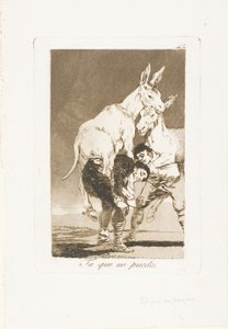 Thou Who Canst Not (plate 42 from Los Caprichos)