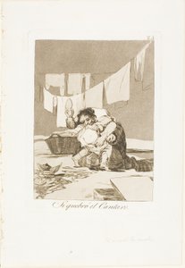 Yes, He Broke the Pot, plate 25 from Los Caprichos by Francisco Jose de Goya y Lucientes