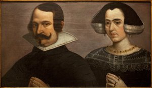 Portrait of a young couple praying