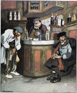 A bar, drawing by Sancha, beginning 20th century by Francisco Sancha y Lengo
