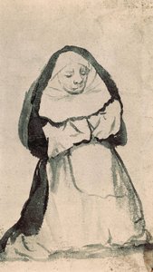 A Kneeling Nun in Prayer by Francisco de Goya