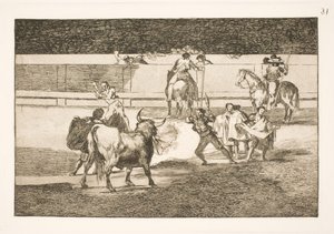 Banderillas with Firecrackers by Francisco de Goya