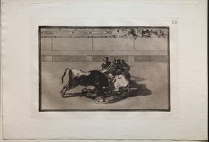 Bullfights: A Picador is Unhorsed and Falls Under the Bull by Francisco de Goya