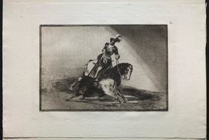 Bullfights: Charles V spearing a bull by Francisco de Goya