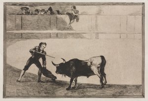 Bullfights: Pedro Romeo Killing the Halted Bull by Francisco de Goya