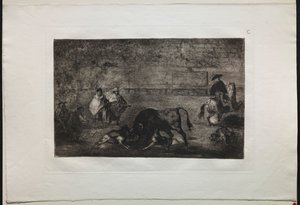 Bullfights: The Dog Let Loose on the Bull by Francisco de Goya