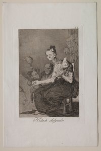 Caprichos: They Spin Finely by Francisco de Goya