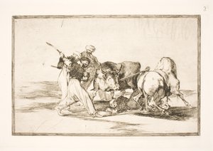 The Moors Who Settled in Spain and Abandoned the Superstitions of the Koran, Acquired the Art of Hunting and Spearing a Bull on the Plain