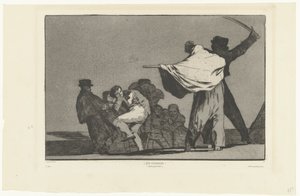 The Soldier! (Los Disparates, series title) by Francisco de Goya