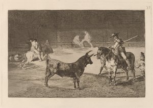 The Celebrated Picador, Fernando del Toro, Draws the Fierce Beast on with His Pique