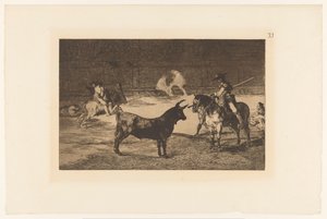 Fernando del Toro Challenges a Bull (Bullfighting series) by Francisco de Goya