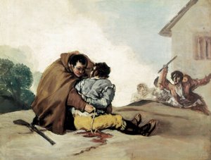 Friar Pedro Binds El Maragato with a Rope by Francisco de Goya