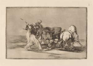 The Moors Settled in Spain, Giving up the Superstitions of the Koran, Adopted This Art of Hunting, and Spear a Bull in the Field