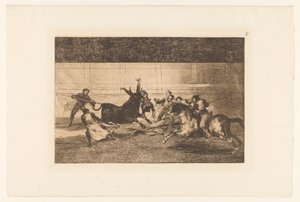 Man Impaled on the Horn of a Bull (series title: Bullfights) by Francisco de Goya