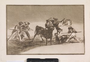 The Moors Use Donkeys as Barriers to Defend Against the Bull, Whose Horns Have Been Fitted with Balls