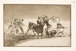 The Moors Use Donkeys as Barriers to Defend Themselves Against the Bull, Whose Horns Have Been Fitted with Balls
