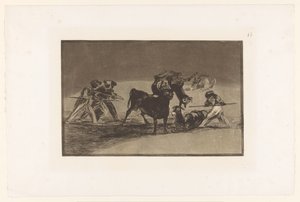 Moors and Donkeys Fighting a Bull (series title: Bullfights)
