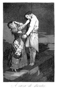 Out Hunting for Teeth, 1799 by Francisco de Goya