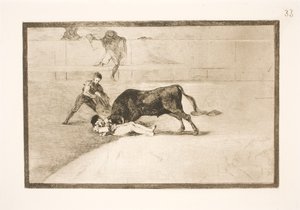 The Tragic Death of Pepe Illos in the Arena in Madrid by Francisco de Goya