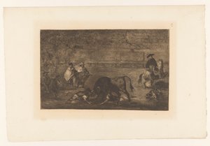 Bull Attacked by Dogs (Bullfighting) by Francisco de Goya