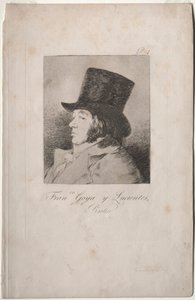 The Caprichos: Portrait of Goya by Francisco de Goya