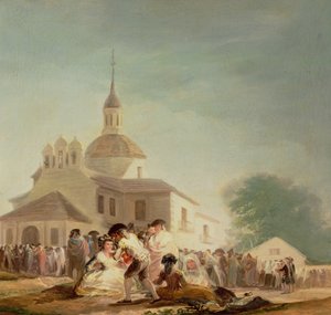 The Hermitage of San Isidro, Madrid by Francisco de Goya