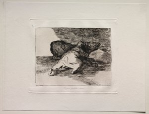 The Horrors of War: He Gets Something Out of It. by Francisco de Goya