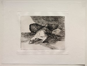 The Horrors of War: He Gets Something Out of It by Francisco de Goya