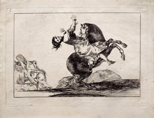 The Horse-Abductor from the series Los Disparates Follies, 1815-1819 by Francisco de Goya