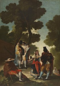 The Pretty Woman and the Masked Men (The Road of Andalusia) by Francisco de Goya