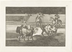 Bullfighter with Flaming Banderillas by Francisco de Goya