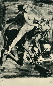 Witch riding a goat, late 18th-early 19th century, 1943