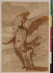 Guardian Angel Walking with a Child, Recto