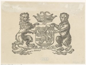 Vignette with the Coat of Arms of the City of Bern by Franciscus Johannes de Hondt