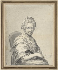 Portrait of a Young Woman with a Puppy