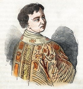 Middle Ages: representation of Pope Benedict IX (benedetto, Benedict or Benedictus) (1032-1044)