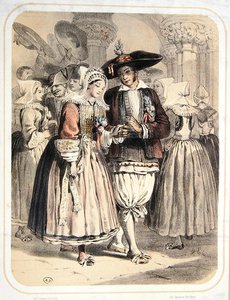 Bride and Groom from the Saille Region, France, c.1850