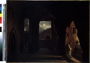 Monks in a Cave by Francois Marius Granet