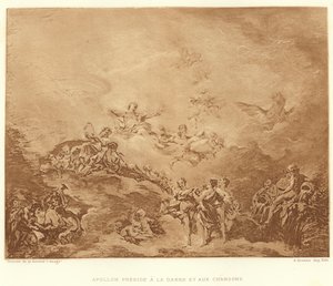 Apollo Presides over Dance and Songs by Francois (after) Boucher