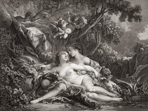 Jupiter and Callisto by Francois (after) Boucher