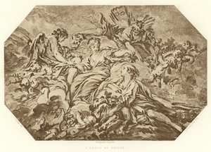 Cupid and Psyche by Francois (after) Boucher
